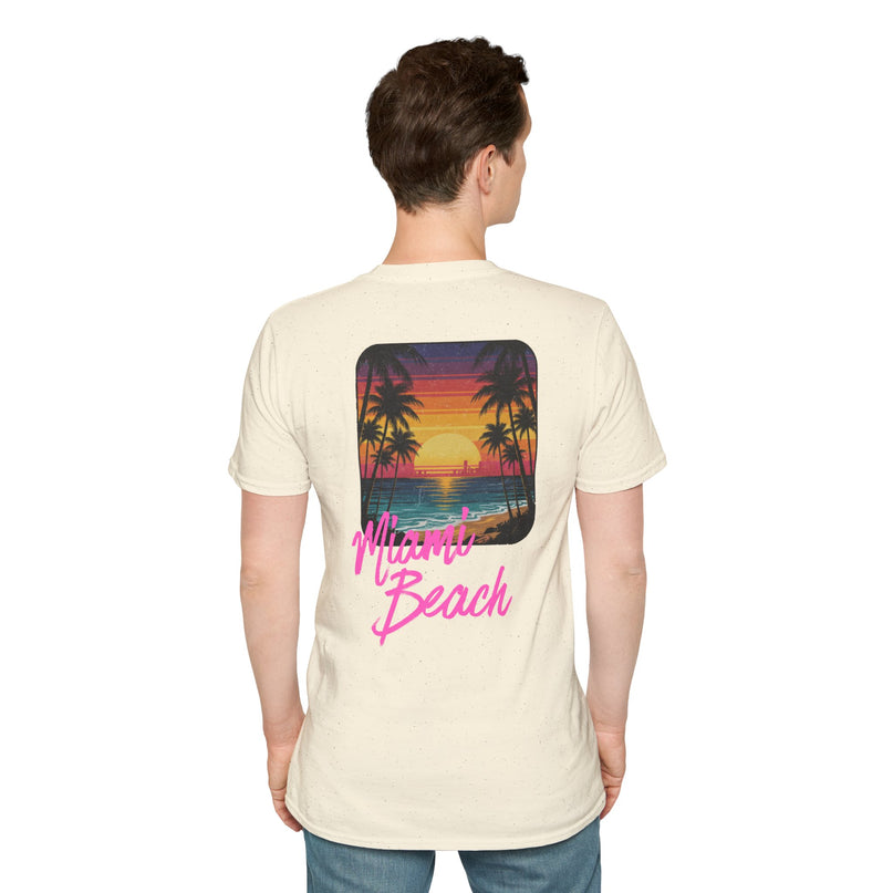 Heren T-shirt - Miami Beach Misocozy