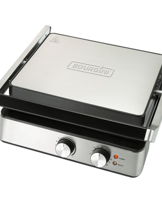 Bourgini Pure Contact Grill RVS/Zwart