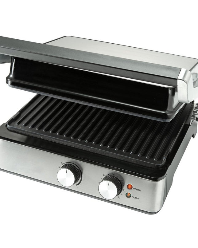 Bourgini Pure Contact Grill RVS/Zwart