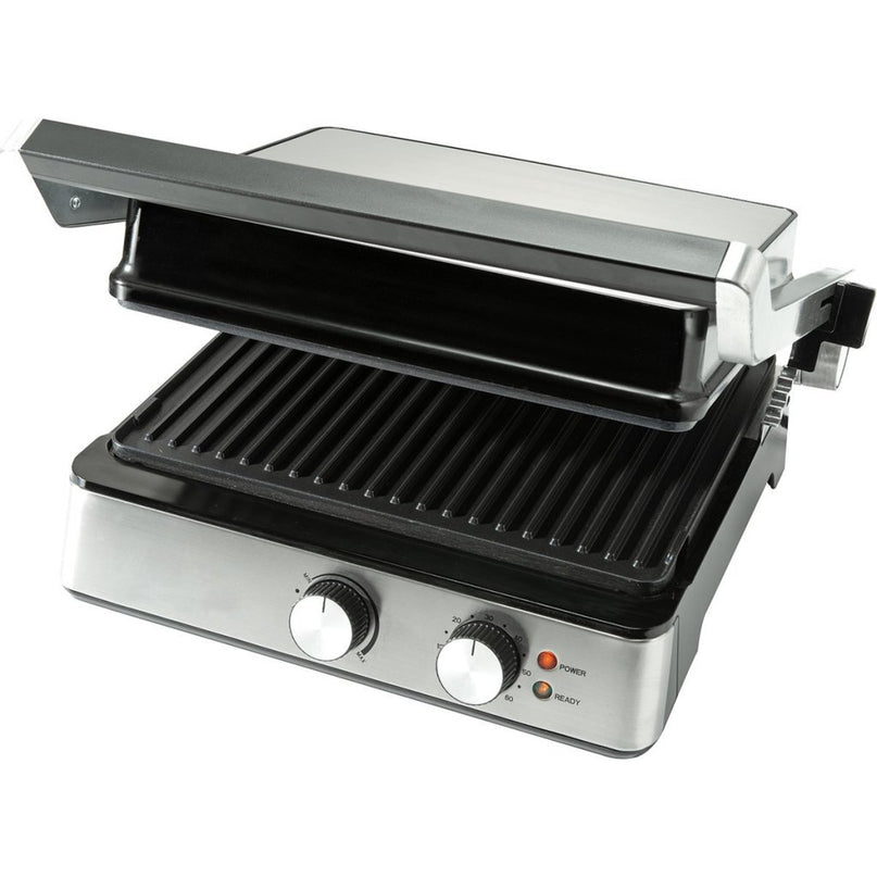 Bourgini Pure Contact Grill RVS/Zwart