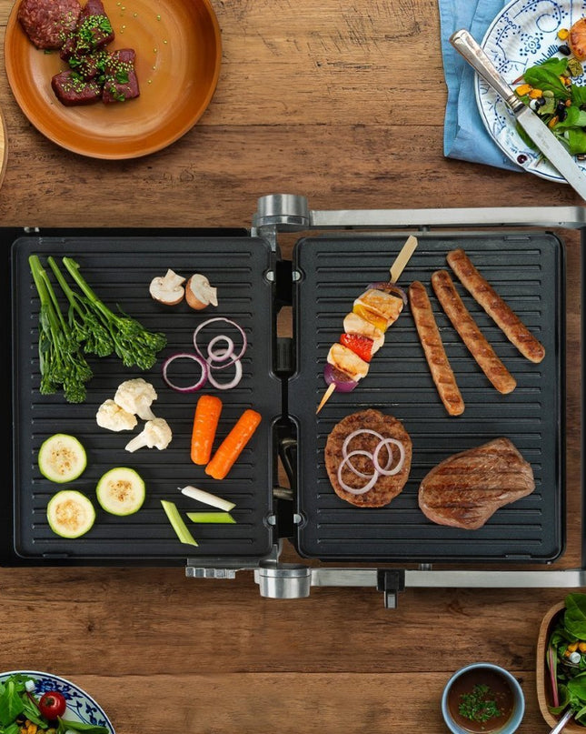 Bourgini Pure Contact Grill RVS/Zwart