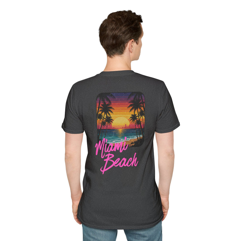 Heren T-shirt - Miami Beach Misocozy