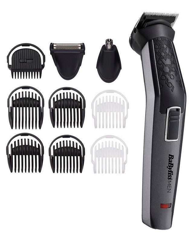Babyliss MT727E Carbon Titanium 10in1 Multi Trimmer Zwart/Zilver