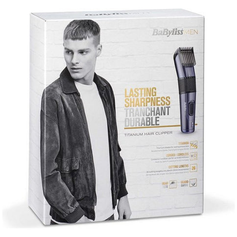 Babyliss E976E Titanium Tondeuse Grijs