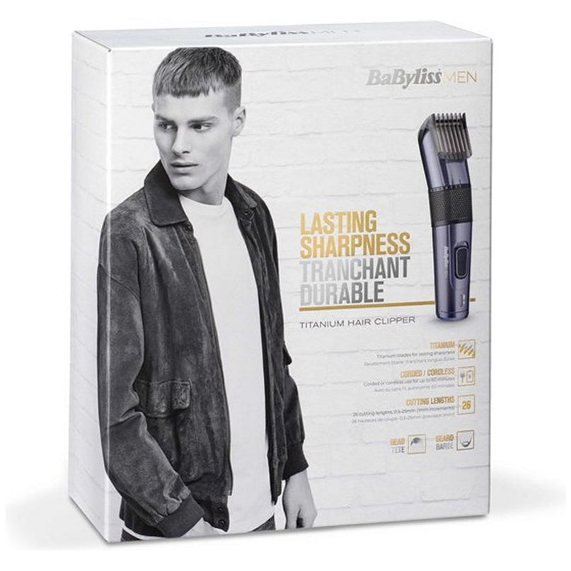 Babyliss E976E Titanium Tondeuse Grijs