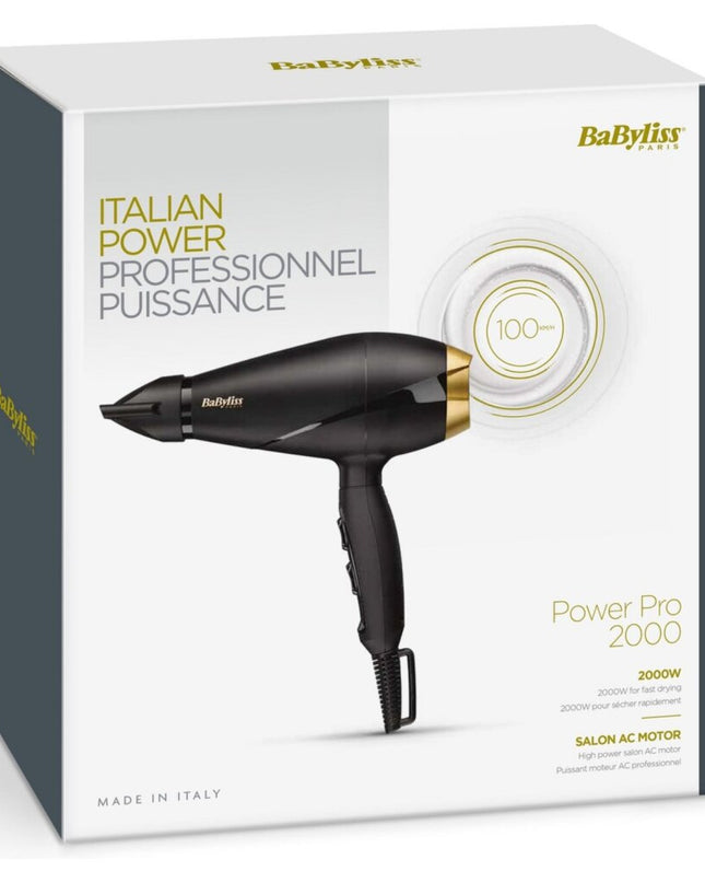 Babyliss 6704E Power Pro 2000 Föhn Zwart/Goud