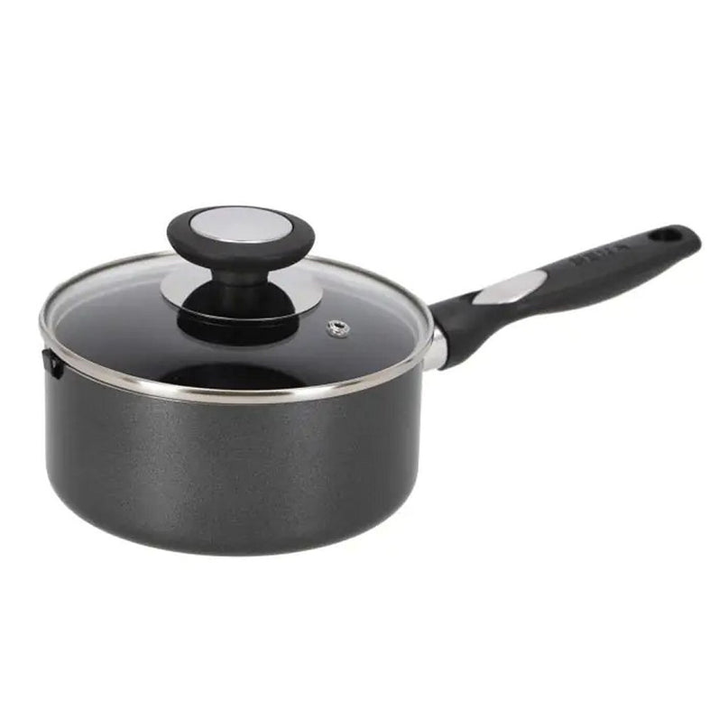Beka Pro Induc Steelpan met Glazen Deksel 16 cm Zwart