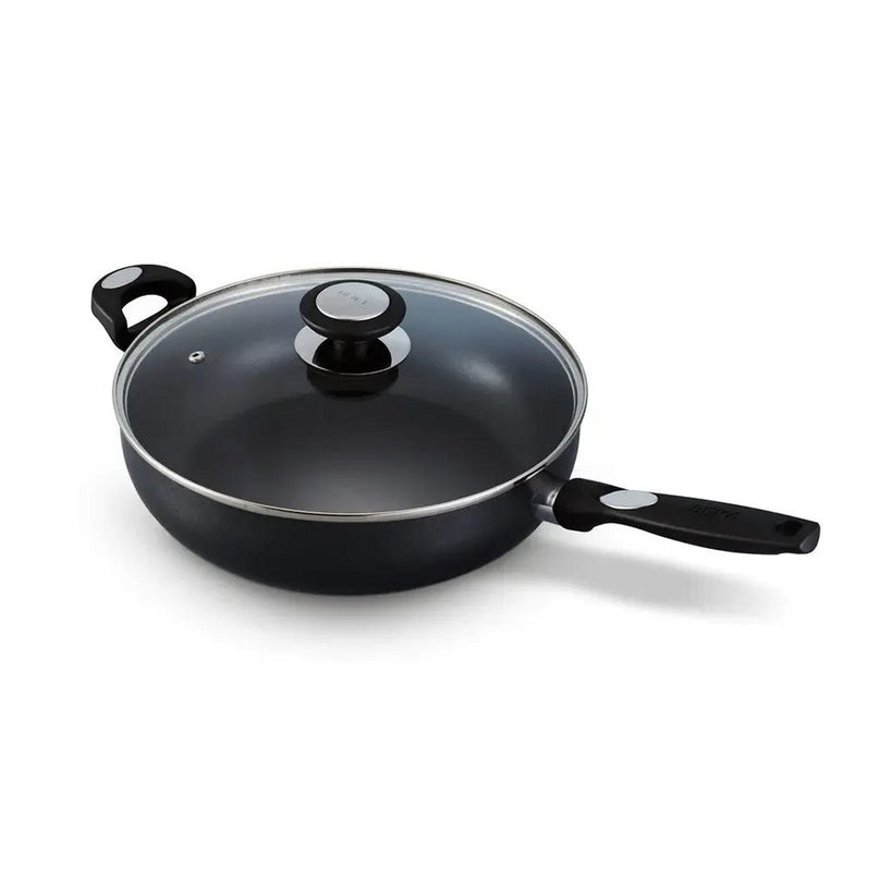 Beka Pro Induc Wokpan met Glazen Deksel 28 cm Zwart
