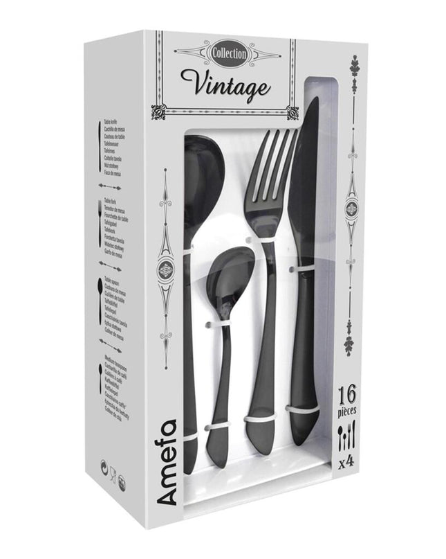 Amefa Vintage Collection Bestekset 16-delig Zwart