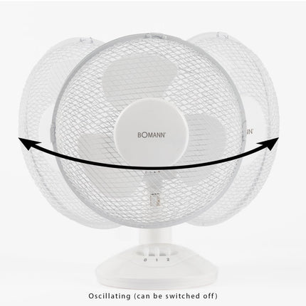Bomann VL 1137 CB Tafelventilator 23 cm Wit