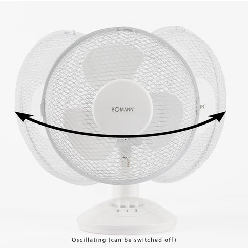 Bomann VL 1137 CB Tafelventilator 23 cm Wit