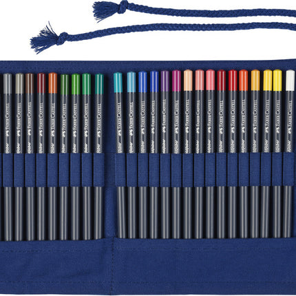 Faber Castell FC-114752 Roletui Met 27 Goldfaber Kleurpotloden, 1 Puntenslijper En 1 Goldfaber Potlood 4B