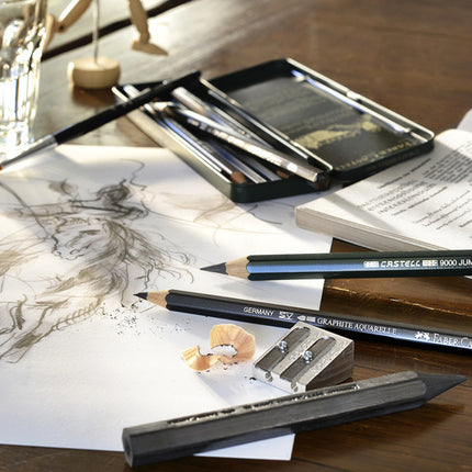Faber Castell FC-119398 Potloodset Faber-Castell 9000 Jumbo 2B, 4B, Gum, En Sljiper