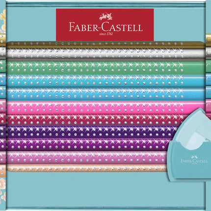 Faber Castell FC-201641 Sparkle Set Faber-Castell 20x Kleurpotloden En 1x Mini Puntenslijper