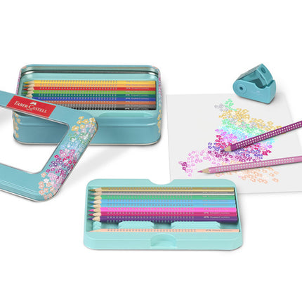 Faber Castell FC-201641 Sparkle Set Faber-Castell 20x Kleurpotloden En 1x Mini Puntenslijper