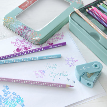 Faber Castell FC-201641 Sparkle Set Faber-Castell 20x Kleurpotloden En 1x Mini Puntenslijper