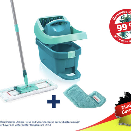 Leifheit 55167 Profi Vloerwisser XL 42 cm Compleet Systeem met Wieltjes Micro Duo + Static Plus