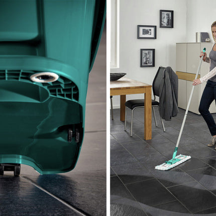 Leifheit 55167 Profi Vloerwisser XL 42 cm Compleet Systeem met Wieltjes Micro Duo + Static Plus