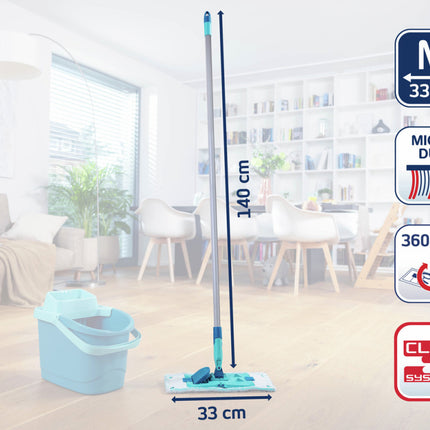 Leifheit 55511 Powerclean Vloerwisser M 33 met Steel 140cm
