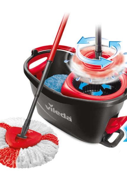 Vileda Easy Wring and Clean Turbo Mopset Rood/Zwart