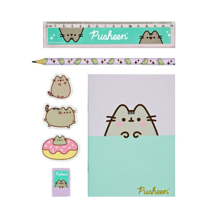 Pusheen Notitie Set in Etui Mint/Roze