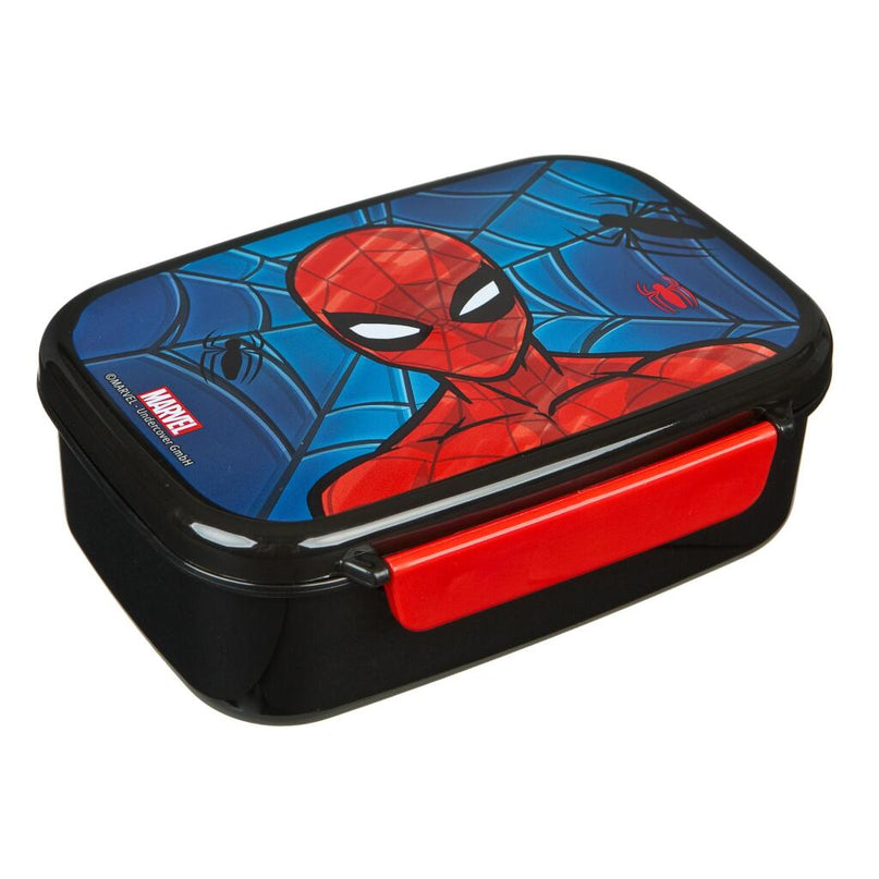 Spiderman Lunchbox Zwart/Rood