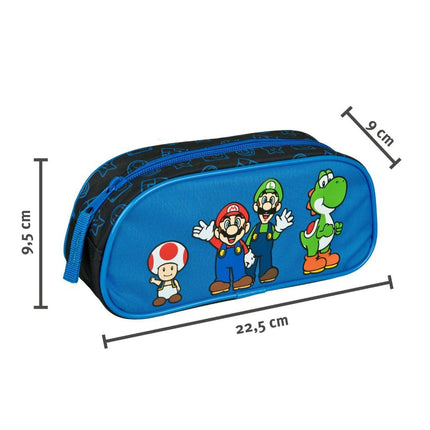 Super Mario Etui Blauw/Zwart