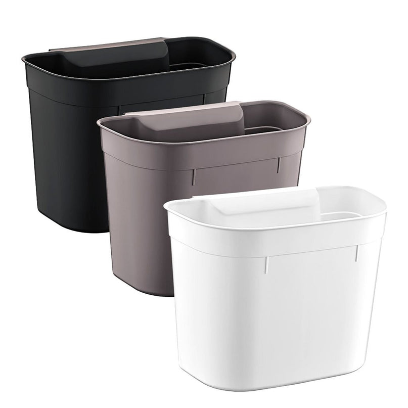 Wandprullenbak 7L Wit/Grijs/Zwart