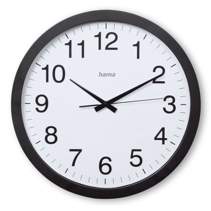 Hama Stille Wandklok Aruba 40 cm Zwart/Wit