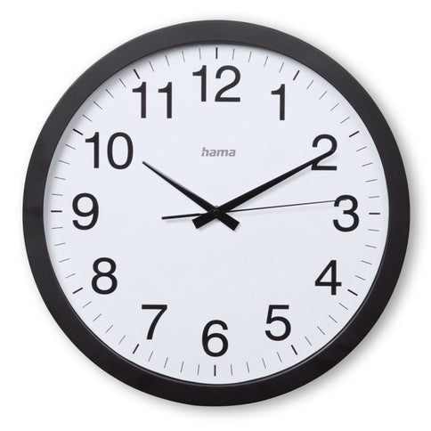 Hama Stille Wandklok Aruba 40 cm Zwart/Wit