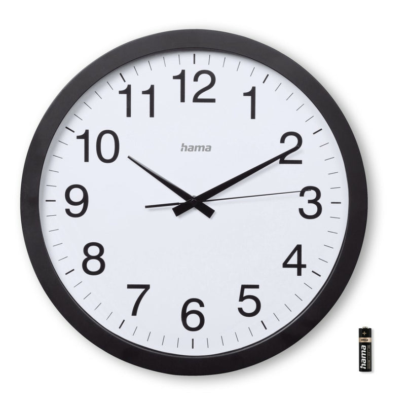 Hama Stille Wandklok Aruba 40 cm Zwart/Wit