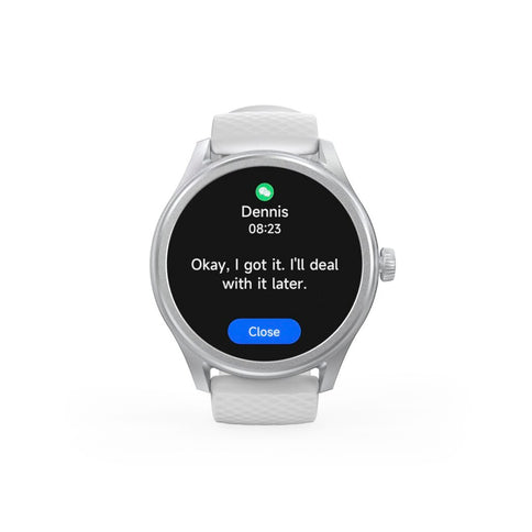 Hama Smartwatch 5010 Rond Slaapbewaking Waterdicht 1.38 Inch Zilver/Grijs
