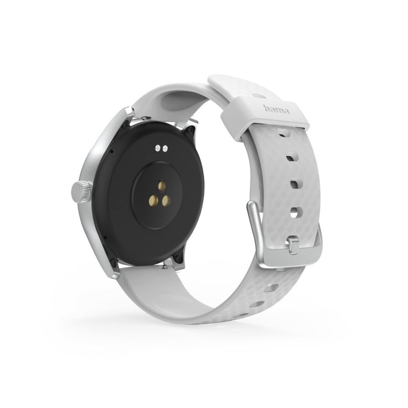 Hama Smartwatch 5010 Rond Slaapbewaking Waterdicht 1.38 Inch Zilver/Grijs