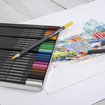 Eberhard Faber EF-516124 Kleurpotloden Metaaletui A 24 Stuks