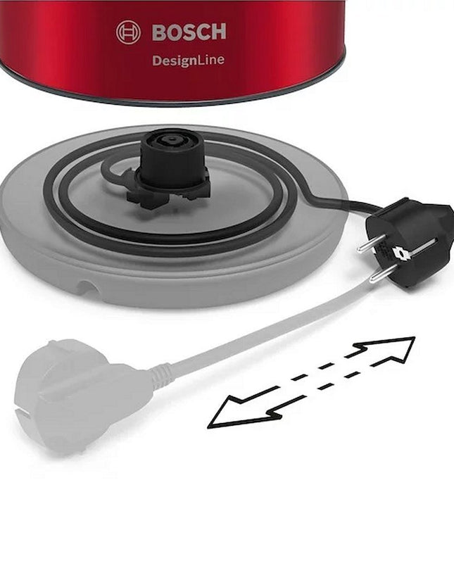 Bosch TWK3P424 Waterkoker 1.7L 2400W Rood/Zwart