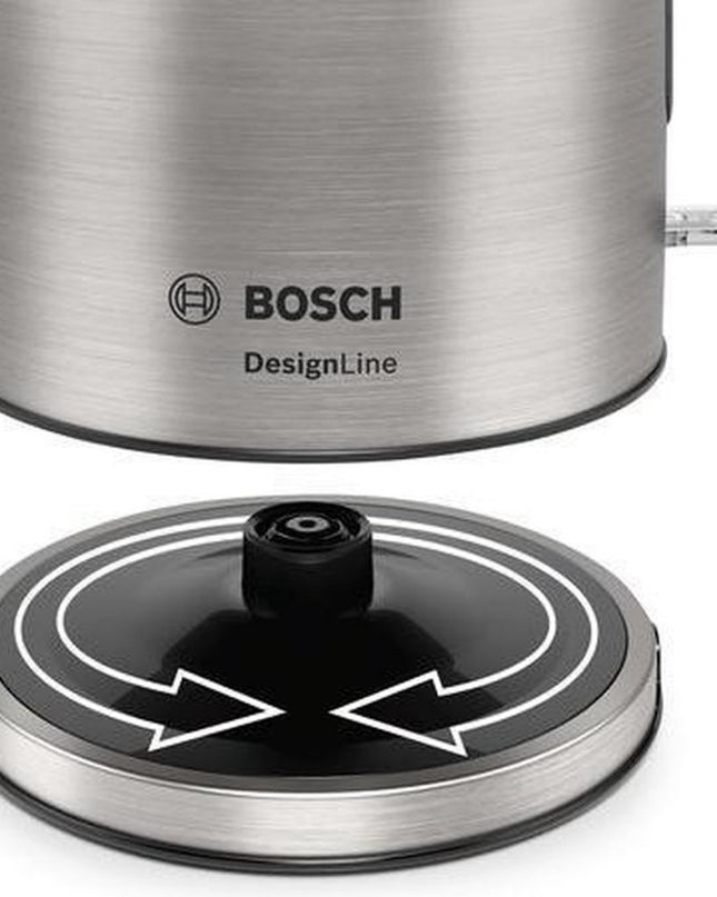Bosch TWK5P480 DesignLine Waterkoker 1.7L 2400W Zwart/RVS