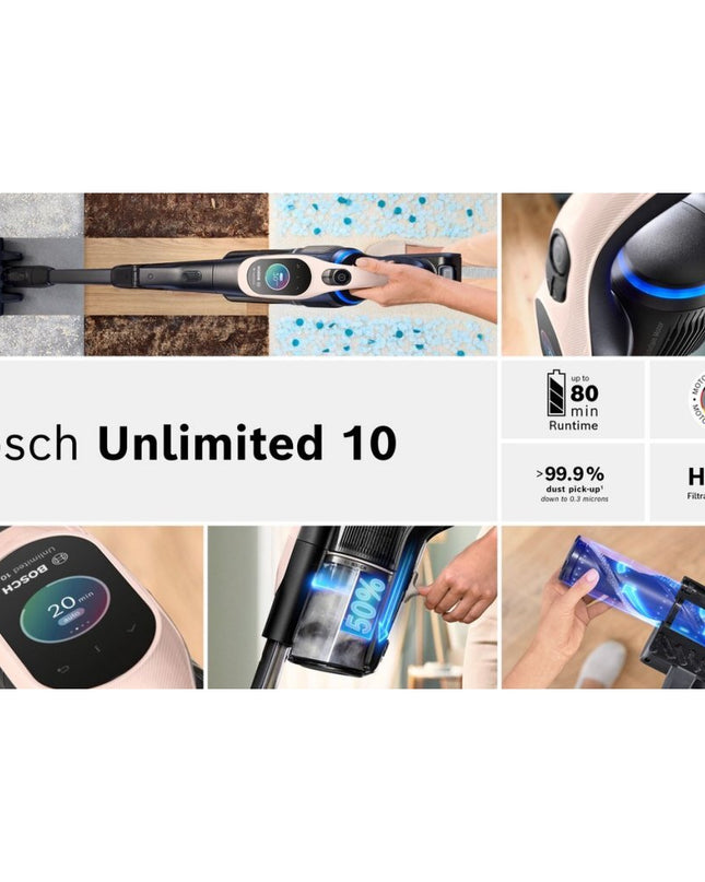 Bosch BBS1041RBA Unlimited 10 Accu Steelstofzuiger Antraciet