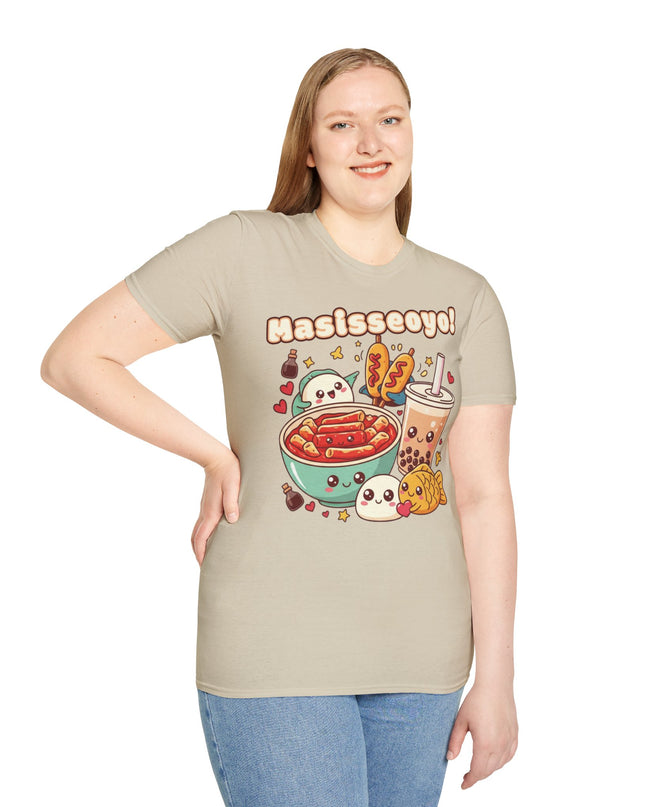 Dames T-shirt katoen - Masisseoyo Korean Snack Tee