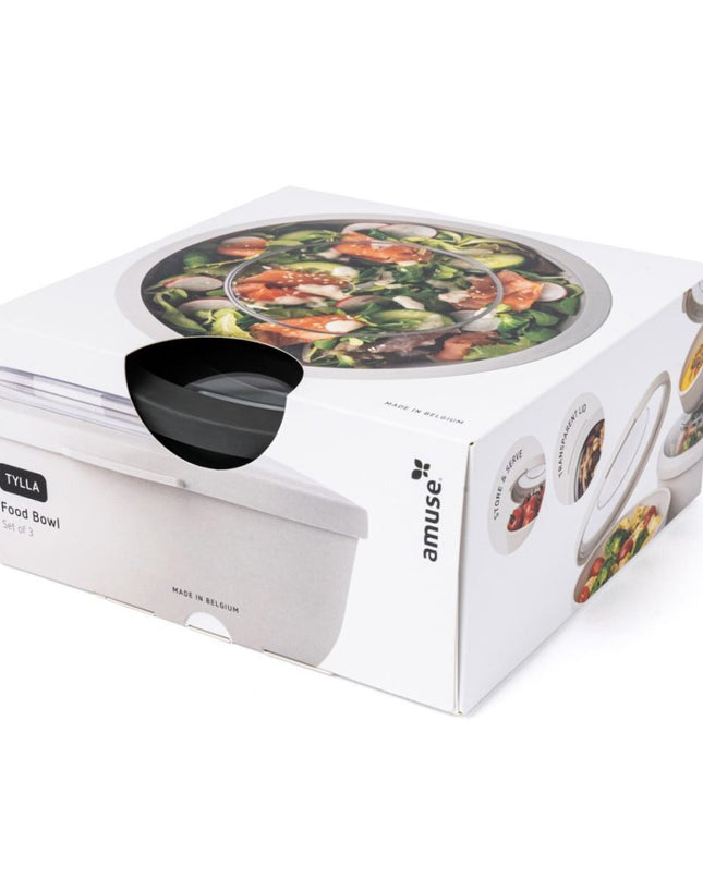 Amuse Tylla Foodbowl 200 + 1000 + 2000 ml Zwart