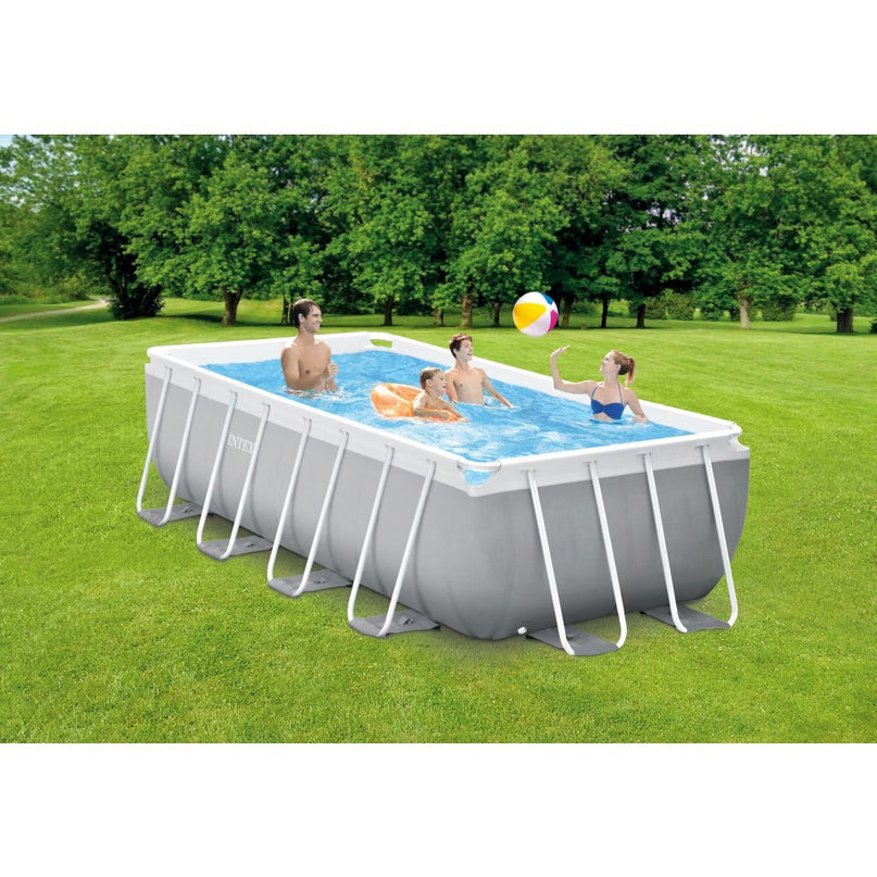Intex 26790GN Prism Frame Zwembad 400x200x122 cm Grijs/Blauw