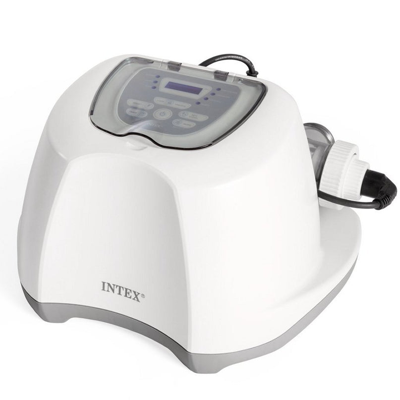Intex 26688GS QS700 Plus Krystal Clear Zoutwatersysteem 12 Volt Wit/Grijs