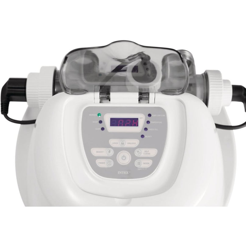 Intex 26688GS QS700 Plus Krystal Clear Zoutwatersysteem 12 Volt Wit/Grijs