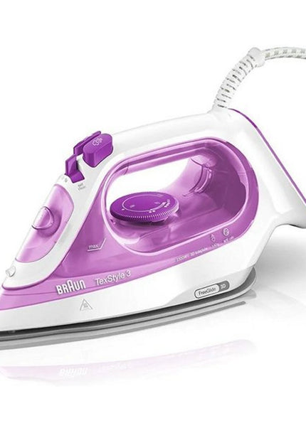 Braun SI3030PU TexStyle3 Stoomstrijkijzer Roze/Wit