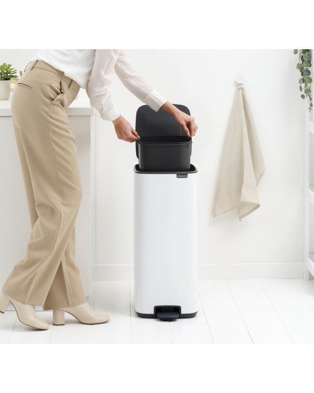 Brabantia Bo Pedaalemmer 30L Wit