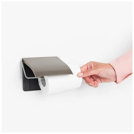 Brabantia ReNew Toiletrolhouder met Klep Platinum