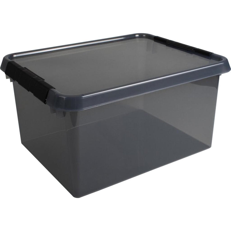 Sunware Comfort Line Opbergbox 36L 50x40x26 cm Transparant/Antraciet