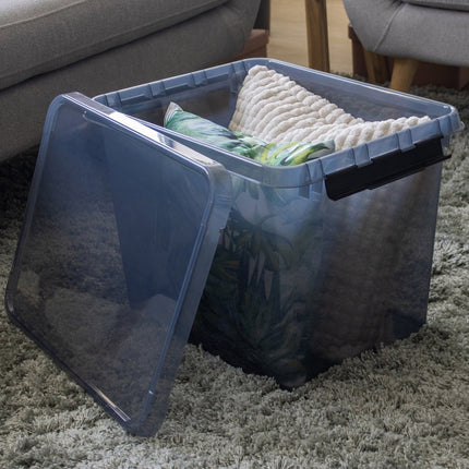Sunware Comfort Line Opbergbox 52L 50x40x38 cm Transparant/Antraciet