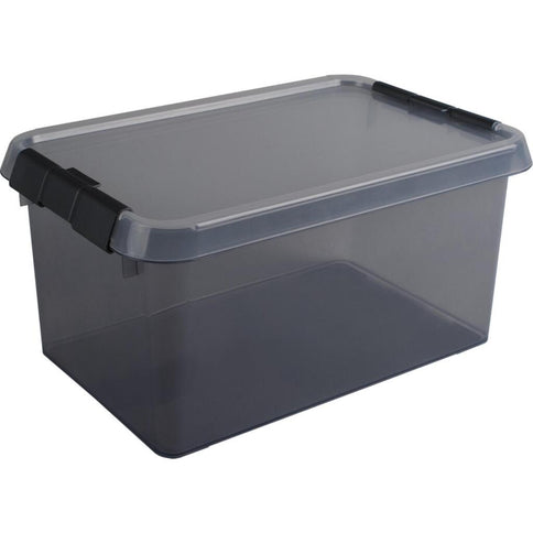 Sunware Comfort Line Opbergbox 6L 30x20x14.5 cm Transparant/Antraciet