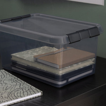 Sunware Comfort Line Opbergbox 6L 30x20x14.5 cm Transparant/Antraciet
