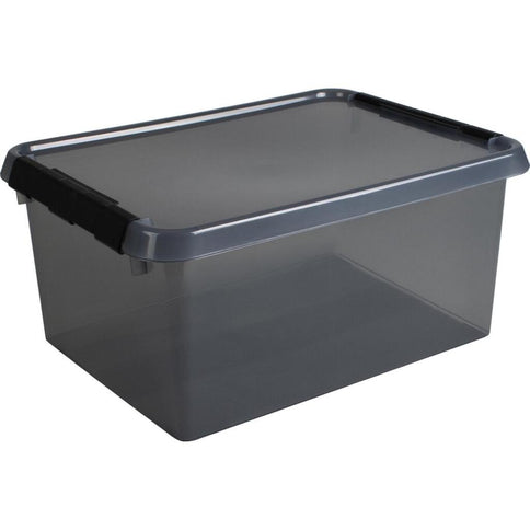Sunware Comfort Line Opbergbox 15L 40x30x18 cm Transparant/Antraciet